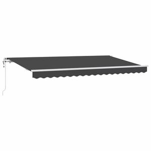 vidaXL Uttrekkbar markise Antrasitt 350 x 200 cm stoff