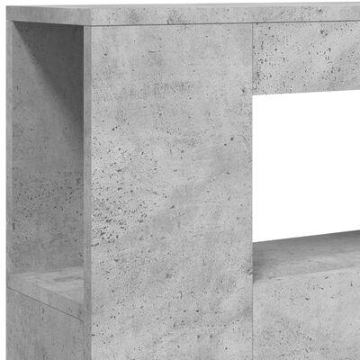 vidaXL Sengegavl med LED betonggrå 100x18,5x103,5 cm konstruert tre