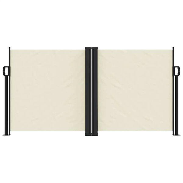 vidaXL Uttrekkbar sidemarkise 120x1000 cm kremhvit