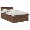 vidaXL Sengestamme med hodegjerde Brun Eik 135 x 190 cm Konstruert tre