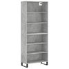 vidaXL Highboard betonggr&aring; 69,5x32,5x180 cm konstruert tre
