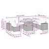 vidaXL Hagesofaer med puter 9 deler beige polyrotting akasie