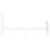 vidaXL Sengeramme i metall med hode- og fotgavl hvit 120x190 cm