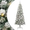 vidaXL Kunstig sammensatt juletre med 300 LED Gr&oslash;nn og hvit 210 cm