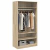 vidaXL Garderobe sonoma eik 100x50x200 cm konstruert tre