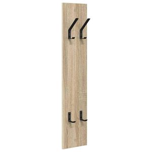 vidaXL Vegghengt kleshenger Veggmontert Sonoma eik 20 x 1,5 x 100 cm
