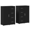vidaXL Skjenker 2 stk svart 60x31x84 cm konstruert tre