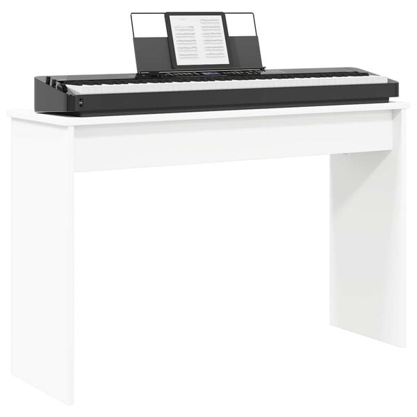 vidaXL Tastaturstativ Hvit 100 x 32 x 64 cm Konstruert tre