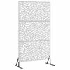 vidaXL Personvernsvegg 100 x 50 x 180 cm Rustfritt st&aring;l S&oslash;lv