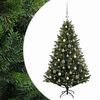 vidaXL Kunstig juletre med kuler 120 cm 150 LED-lys Varmhvit