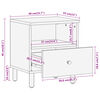 vidaXL Nattbord 2 stk 40x33x46 cm heltre akasie