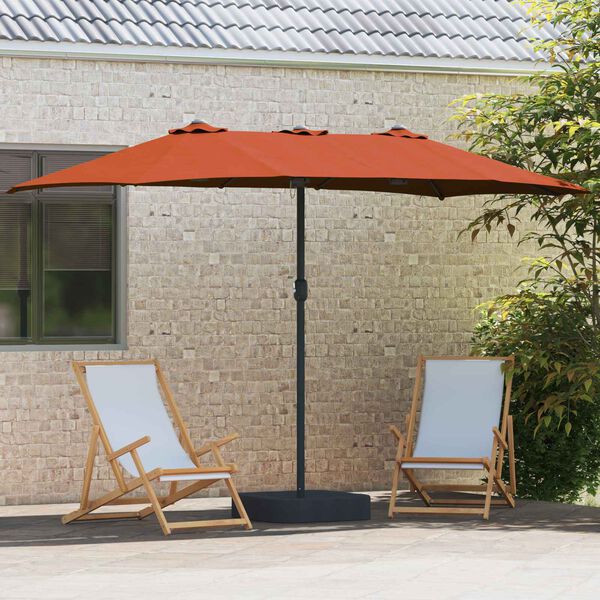 vidaXL Hageparasol Terrakotta 385 x 209 x 244 cm Polyester