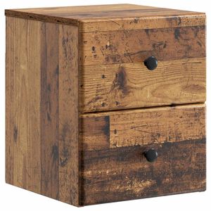 vidaXL Vegghengt Nattbord Gammelt tre 34,5 x 33 x 40 cm Konstruert tre