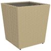 vidaXL Hagebistrosett 5 deler polyrotting og herdet glass beige