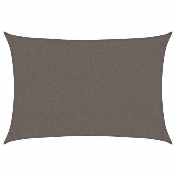 vidaXL Solseil 160 g/m² antrasitt 2,5x3,5 m HDPE