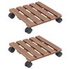 vidaXL Pottetraller 2 stk brun 30x30x7,5 cm WPC