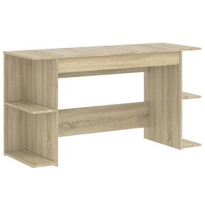 vidaXL Skrivebord sonoma eik 140x50x75 cm konstruert tre