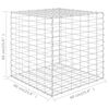 vidaXL Gabion høybed kubeformet ståltråd 60x60x60 cm