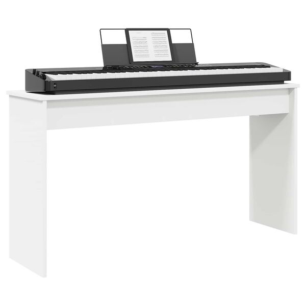 vidaXL Tastaturstativ Hvit 120 x 32 x 64 cm Konstruert tre