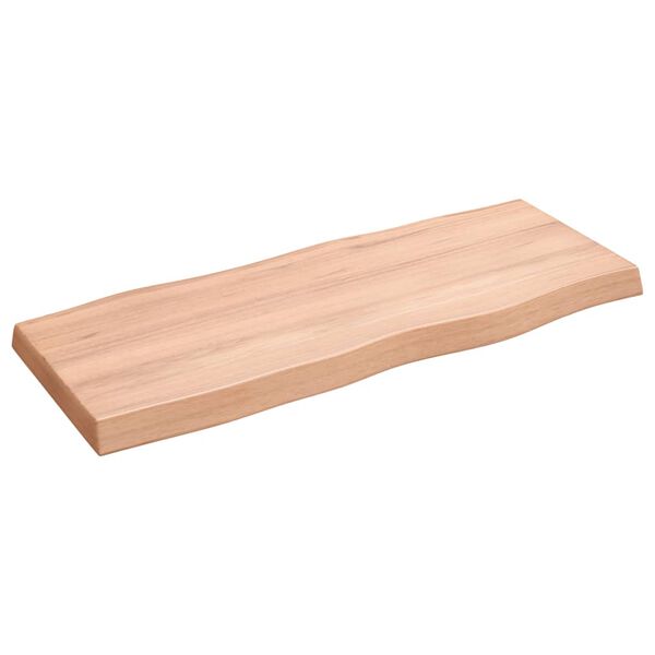 vidaXL Bordplate lysebrun 100x40x(2-6)cm behandlet heltre naturlig
