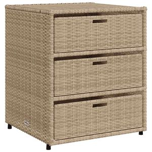 vidaXL Putekasse beige 55x59x69 cm polyrotting