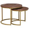 vidaXL Nestende Kaffebord 2 stk. M&oslash;rk brun 50 x 50 x 40 cm