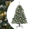 vidaXL Kunstig juletre med 150 LED gr&oslash;nn 150 cm PVC og plast og st&aring;l