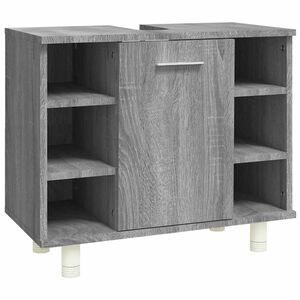 vidaXL Baderomsskap gr&aring; sonoma 60x32x53,5 cm konstruert tre