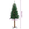 vidaXL Slim juletre med 300 LED gr&oslash;nn 180 cm PVC og Massivt Furu tre