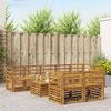 vidaXL Sofasett 9 pcs Naturlig Solid akasietre