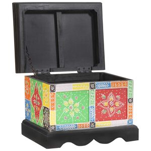 vidaXL Oppbevaringsboks Flerfarget 40 x 30 x 30 cm Massivt mangotre