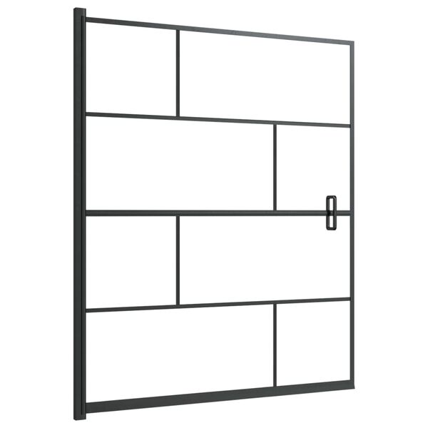 vidaXL Dusjd&oslash;r ESG 116x140 cm svart