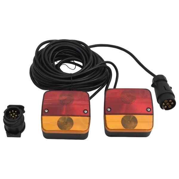 vidaXL Tilhengerlys 2 stk r&oslash;d 10,5x5x9,5 cm 12V klassisk p&aelig;re