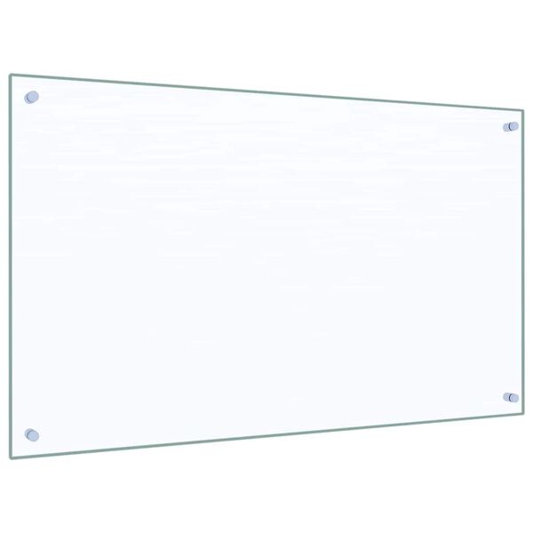 vidaXL Kj&oslash;kkenbakplate 2 pcs Gjennomsiktig 100 x 60 cm herdet glass