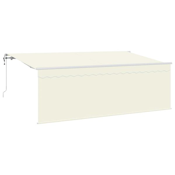 vidaXL Innvendbar Markise Krem 400 x 200 cm Polyester og aluminium