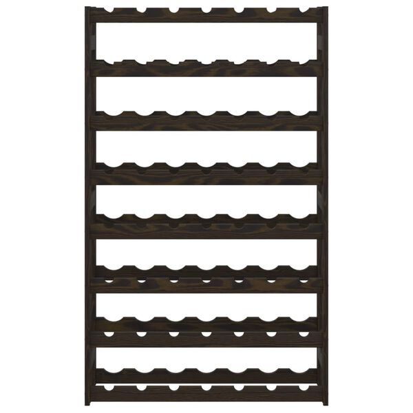 vidaXL Vinstativ for 56 flasker svart heltre furu