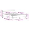 vidaXL Sengestamme Artisan Eik 160 x 200 cm Konstruert tre