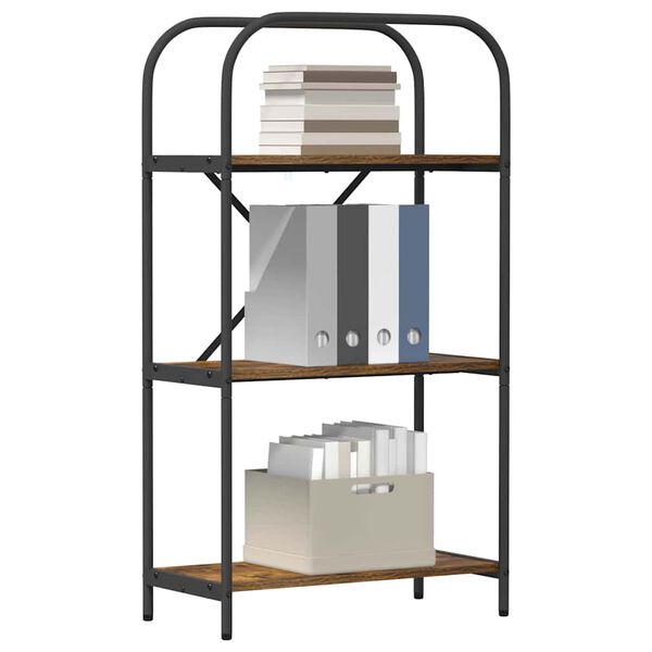 vidaXL Bokhylle R&oslash;kt eik 60 x 30 x 109 cm Konstruert tre