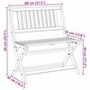 vidaXL Sammenleggbar hagebenk Brun 80 x 42 x 85 cm heltre akasie