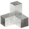 vidaXL Stolpesko Y-form galvanisert metall 81x81 mm