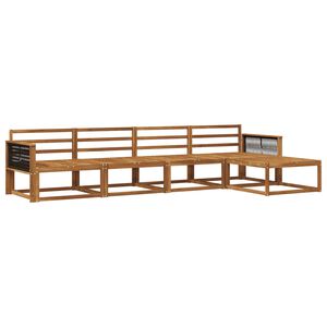 vidaXL Utend&oslash;rs sofa-sett 5 pcs Naturlig Solid akasietre
