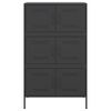 vidaXL Highboard svart 68x39x113 cm stål