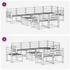 vidaXL Utend&oslash;rs sofa-sett 9 pcs Naturlig Solid akasietre