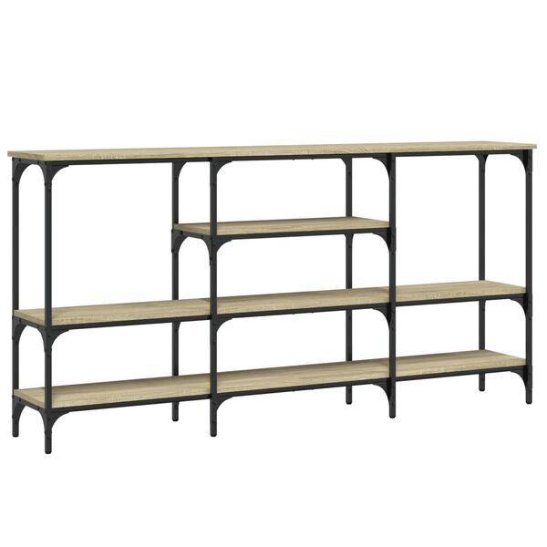 vidaXL Konsollbord sonoma eik 160x29x80 cm konstruert tre