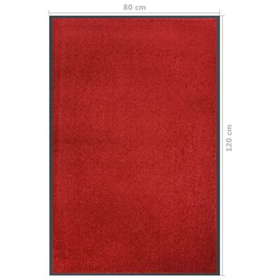 vidaXL Dørmatte rød 80x120 cm