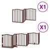 vidaXL Hundeport sammenleggbar 9 paneler brun 450 cm poppeltre