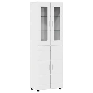 vidaXL H&oslash;yskap FLORIN H&oslash;yglanset hvit 60 x 35 x 182 cm Konstruert tre