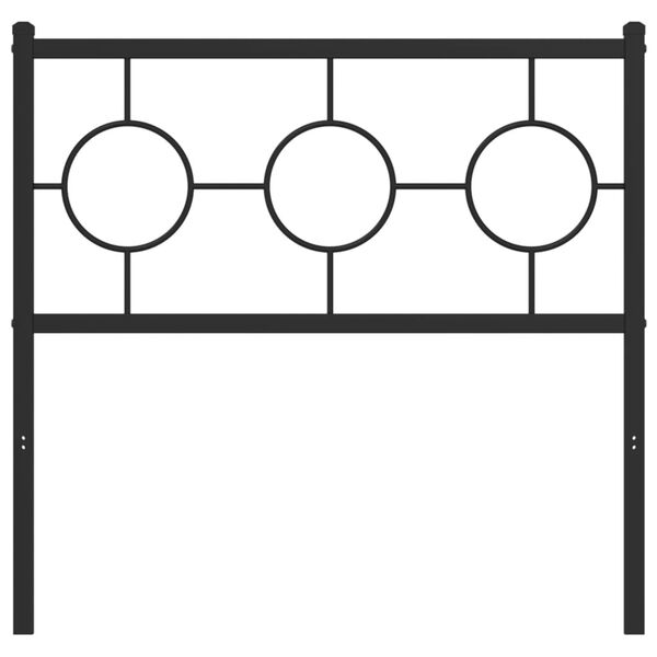 vidaXL Utskiftbar sengegavl i metall svart 90 cm