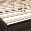 vidaXL Sengeramme brun eik 180x200 cm konstruert tre og metall
