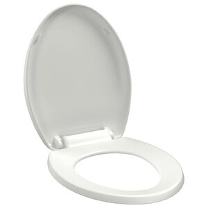 vidaXL Toalettsete med soft-close og hurtigfeste hvit